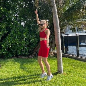 Fabletics Red Matching Set